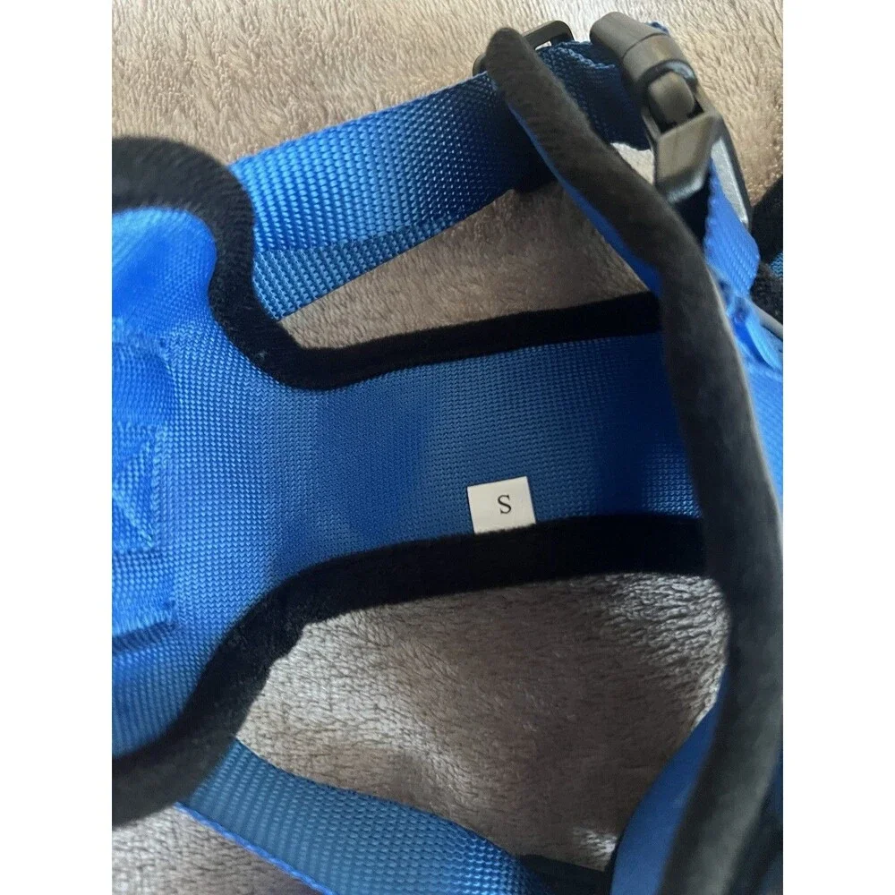 rabbitgoo Pet Cat Harness Dog Adjustable Reflective Vest Escape Proof Blue S